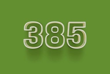  385 numara yeşil arka planda indirimli poster indirimi için özel satış teklifi, afiş reklamları etiketi, Noel 'in tadını çıkarın, indirimli Noel indirimi, kupon ve daha fazlası için izole edilmiştir..