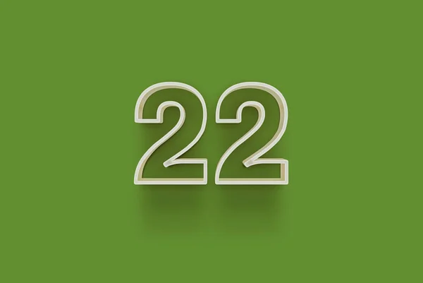3D番号22は あなたのユニークな販売ポスタープロモーション割引特別販売ショッピングオファー バナー広告ラベル クリスマスを楽しむ クーポンなどのクリスマス販売のための緑の背景に隔離されています — ストック写真
