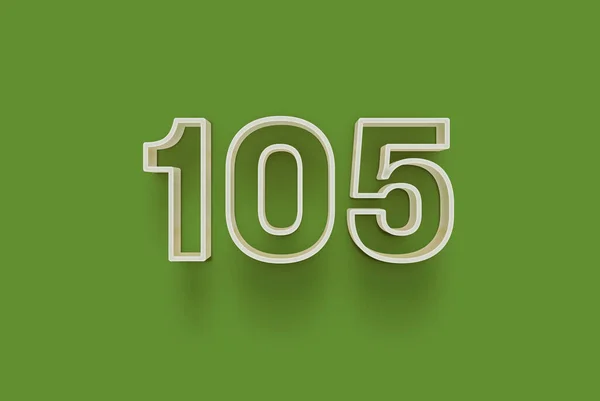 Número 105 Isolado Fundo Verde Para Seu Cartaz Venda Exclusivo — Fotografia de Stock