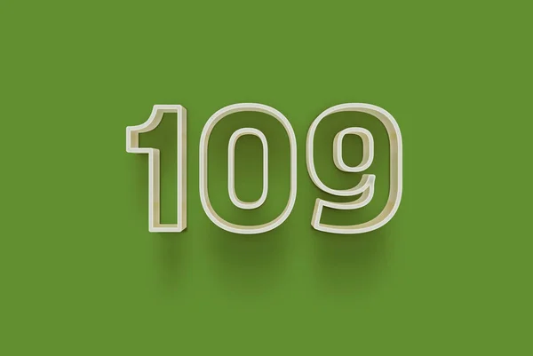 Number 109 Isolated Green Background Your Unique Selling Poster Promo — Stock Photo, Image