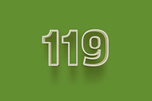 Number 119 Isolated Green Background Your Unique Selling Poster Promo — Stock Photo, Image