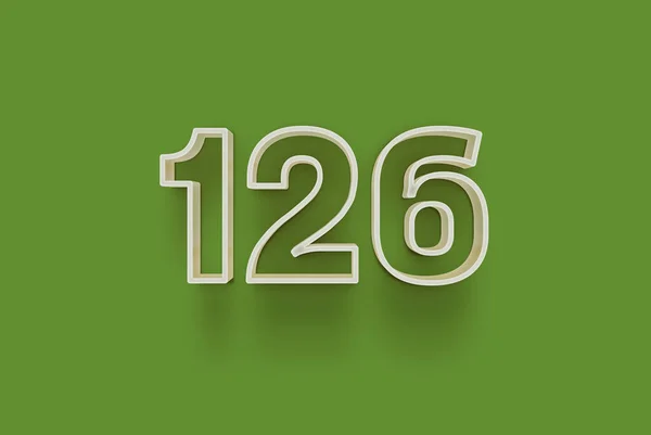 Number 126 Isolated Green Background Your Unique Selling Poster Promo — Stock Photo, Image