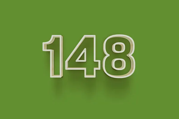 Number 148 Isolated Green Background Your Unique Selling Poster Promo — Stock Photo, Image