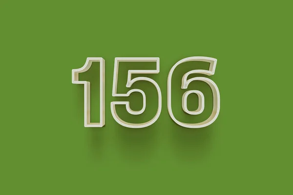 Number 156 Είναι Απομονωμένο Πράσινο Φόντο Για Μοναδική Αφίσα Πώλησης — Φωτογραφία Αρχείου