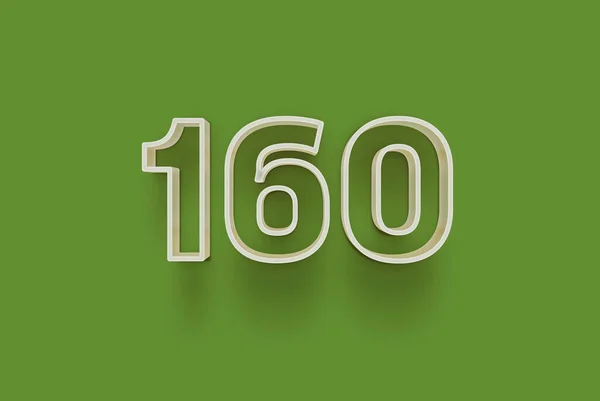 Número 160 Está Aislado Fondo Verde Para Oferta Única Compra — Foto de Stock