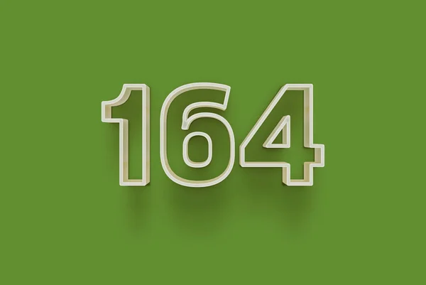 Αριθμός 164 Είναι Απομονωμένο Πράσινο Φόντο Για Μοναδική Αφίσα Πώλησης — Φωτογραφία Αρχείου