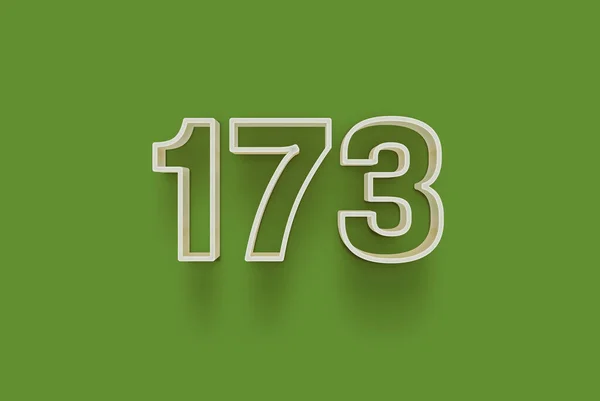 Nummer 173 Isolerad Grön Bakgrund För Din Unika Försäljning Affisch — Stockfoto