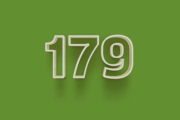 Numéro 179 Est Isolé Sur Fond Vert Pour Votre Vente — Photo