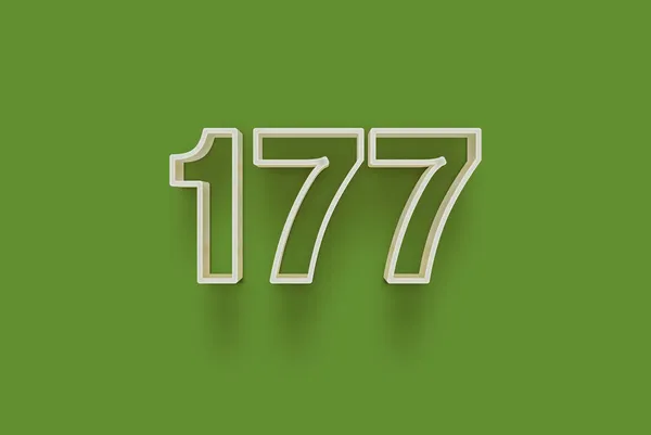 Numéro 177 Est Isolé Sur Fond Vert Pour Votre Vente — Photo