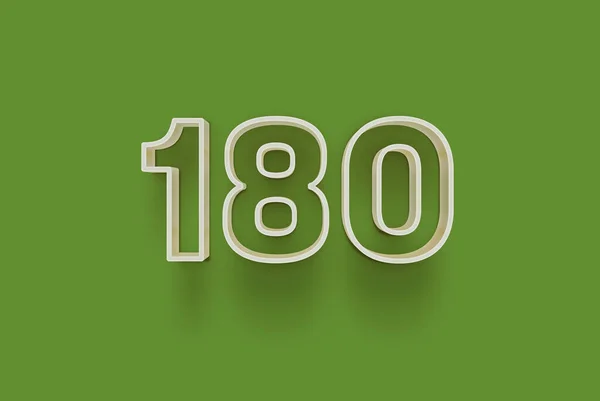 Numer 180 Jest Odizolowany Zielonym Tle Dla Unikalnej Sprzedaży Plakat — Zdjęcie stockowe