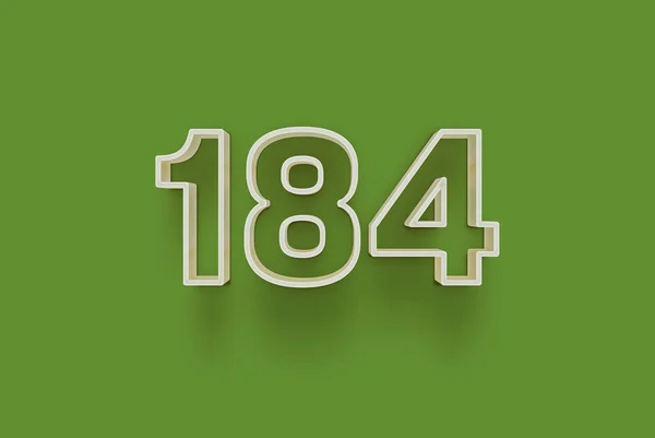 Nummer 184 Ist Auf Grünem Hintergrund Isoliert Für Ihr Einzigartiges — Stockfoto