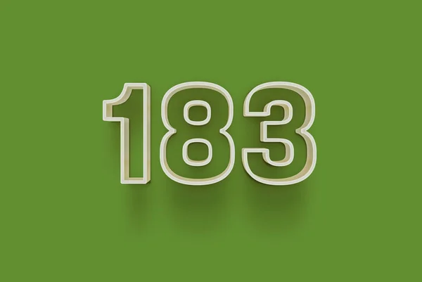 Номер 183 Изолирован Зеленом Фоне Вашего Уникального Рекламного Плаката Скидка — стоковое фото