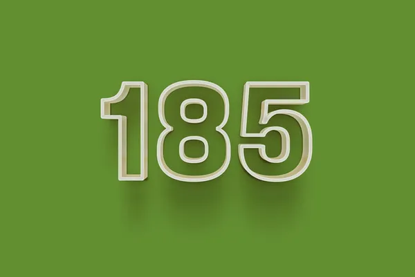 Numer 185 Jest Izolowany Zielonym Tle Dla Unikalnej Sprzedaży Plakat — Zdjęcie stockowe