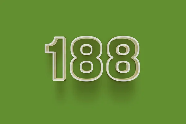 Nummer 188 Ist Auf Grünem Hintergrund Isoliert Für Ihr Einzigartiges — Stockfoto