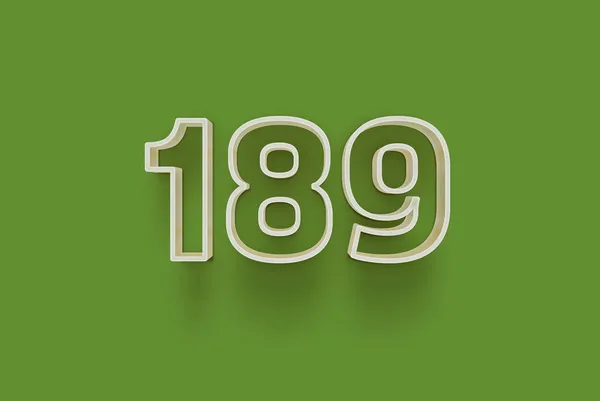 Número 189 Isolado Fundo Verde Para Seu Cartaz Venda Exclusivo — Fotografia de Stock