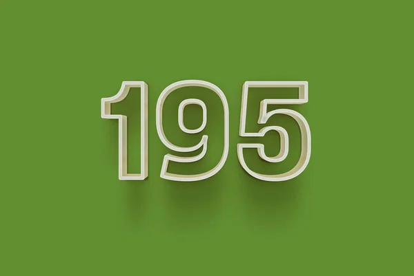 Nummer 195 Ist Auf Grünem Hintergrund Isoliert Für Ihr Einzigartiges — Stockfoto