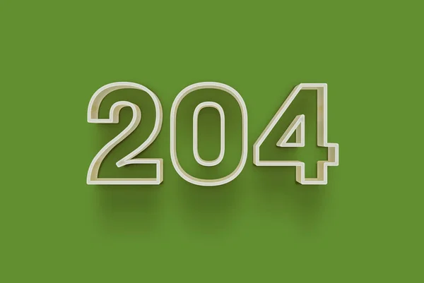 Nummer 204 Ist Auf Grünem Hintergrund Isoliert Für Ihr Einzigartiges — Stockfoto