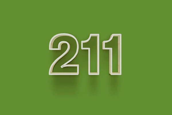 Number 211 Είναι Απομονωμένο Πράσινο Φόντο Για Μοναδική Αφίσα Πώλησης — Φωτογραφία Αρχείου