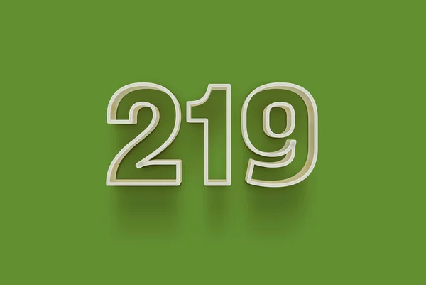 Number 219 Isolated Green Background Your Unique Selling Poster Promo — Stock Photo, Image