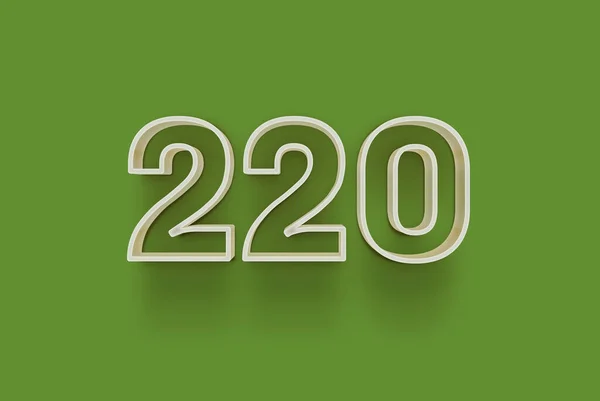 Number 220 Isolated Green Background Your Unique Selling Poster Promo — Stock Photo, Image