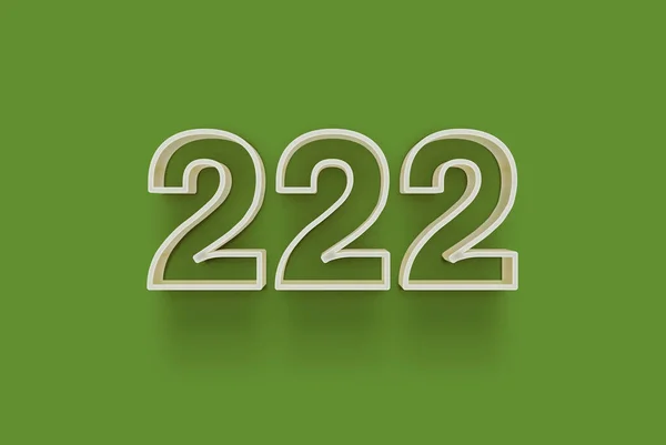 Numero 222 Isolato Sfondo Verde Tuo Unico Poster Vendita Sconto — Foto Stock