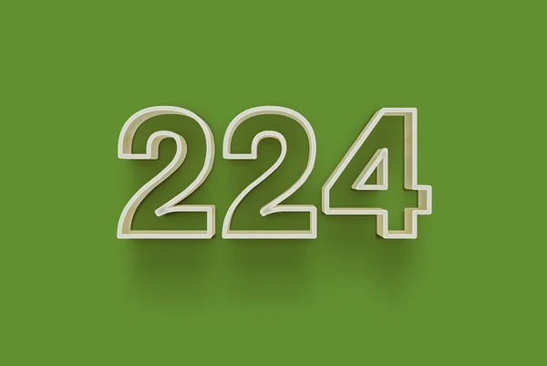 Number 224 Isolated Green Background Your Unique Selling Poster Promo — Stock Photo, Image