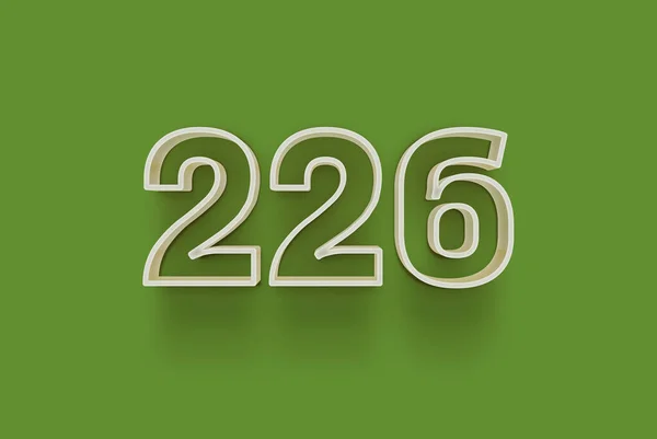 Número 226 Isolado Fundo Verde Para Seu Único Cartaz Venda — Fotografia de Stock