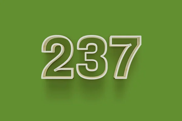 Número 237 Isolado Fundo Verde Para Seu Único Cartaz Venda — Fotografia de Stock