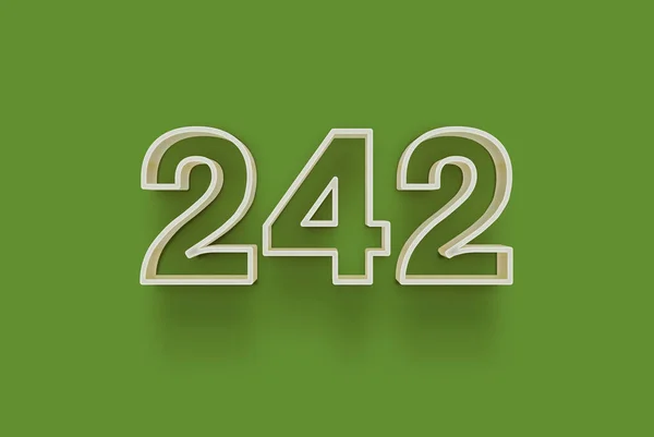 Nummer 242 Geïsoleerd Groene Achtergrond Voor Unieke Verkoop Poster Promo — Stockfoto
