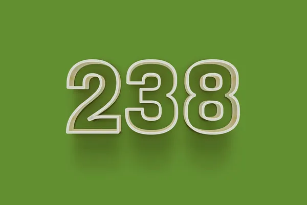 Nummer 238 Geïsoleerd Groene Achtergrond Voor Unieke Verkoop Poster Promo — Stockfoto
