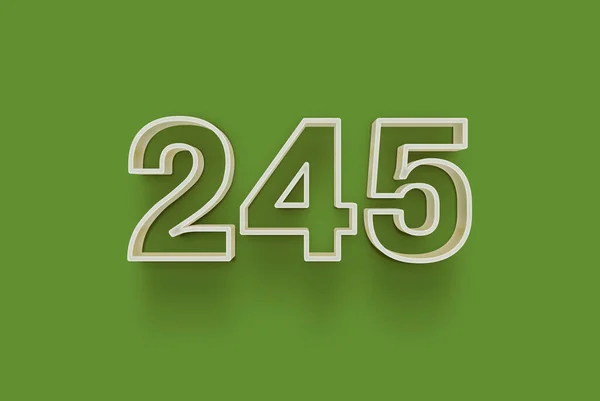 Číslo 245 Izolován Zeleném Pozadí Pro Vaše Jedinečné Prodejní Plakát — Stock fotografie