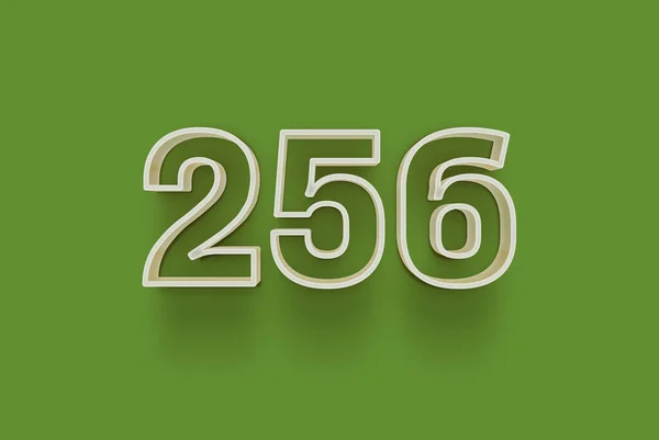 Номер 256 Изолирован Зеленом Фоне Вашего Уникального Рекламного Плаката Скидка — стоковое фото