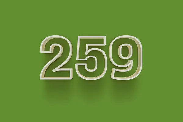 Numero 259 Isolato Sfondo Verde Tuo Poster Vendita Unico Sconto — Foto Stock