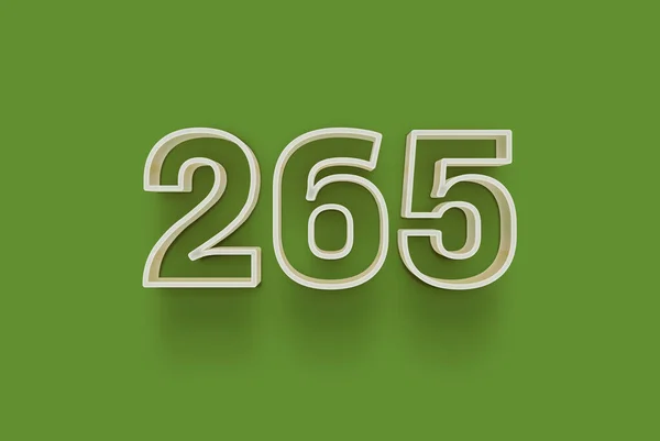 Number 265 Isolated Green Background Your Unique Selling Poster Promo — Stock Photo, Image