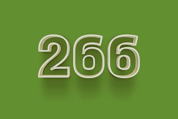 Numer 266 Jest Izolowany Zielonym Tle Dla Unikalnej Sprzedaży Plakat — Zdjęcie stockowe