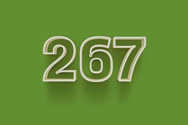 Αριθμός 267 Είναι Απομονωμένη Πράσινο Φόντο Για Μοναδική Αφίσα Πώλησης — Φωτογραφία Αρχείου
