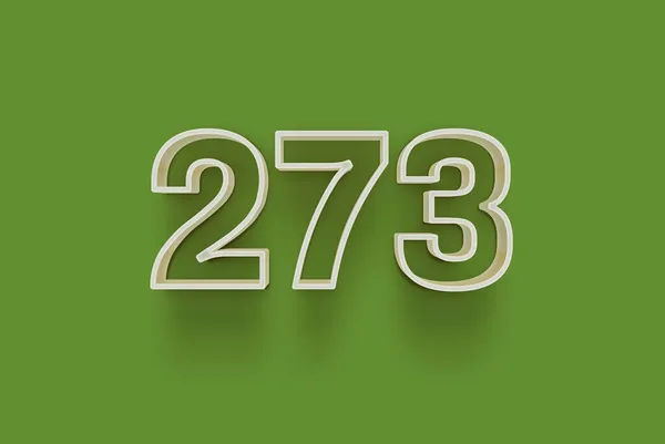 Numéro 273 Est Isolé Sur Fond Vert Pour Votre Vente — Photo