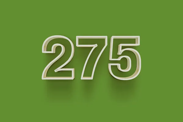 Número 275 Está Aislado Fondo Verde Para Oferta Única Venta — Foto de Stock