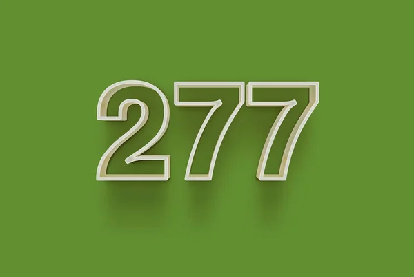 Номер 277 Ізольований Зеленому Тлі Вашої Унікальної Продажу Плакат Промо — стокове фото