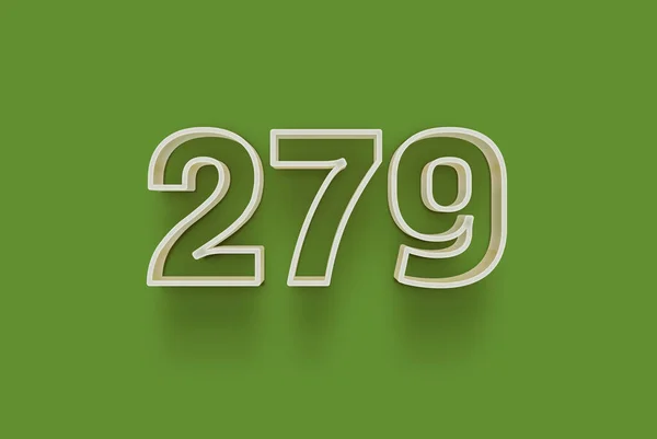 Nummer 279 Geïsoleerd Groene Achtergrond Voor Unieke Verkoop Poster Promo — Stockfoto