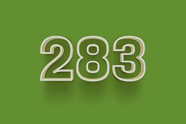 Номер 283 Изолирован Зеленом Фоне Вашего Уникального Рекламного Плаката Скидка — стоковое фото