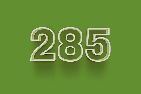 Número 285 Isolado Fundo Verde Para Seu Único Cartaz Venda — Fotografia de Stock