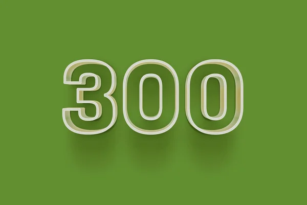 Номер 300 Изолирован Зеленом Фоне Вашего Уникального Рекламного Плаката Скидка — стоковое фото