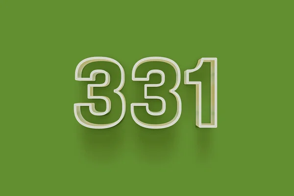 Número 331 Está Aislado Fondo Verde Para Oferta Única Compra — Foto de Stock