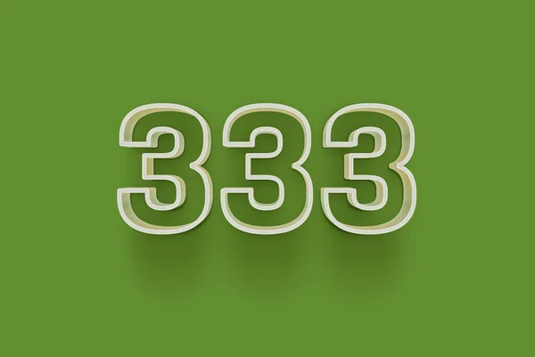 Numer 333 Jest Izolowany Zielonym Tle Dla Unikalnej Sprzedaży Plakat — Zdjęcie stockowe