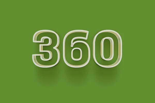 Número 360 Está Aislado Fondo Verde Para Oferta Única Compra — Foto de Stock