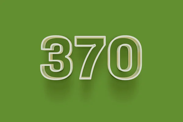 Number 370 Isolated Green Background Your Unique Selling Poster Promo — Stock Photo, Image