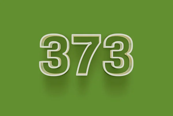 Número 373 Está Aislado Fondo Verde Para Oferta Única Compra — Foto de Stock