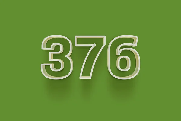 Number 376 Isolated Green Background Your Unique Selling Poster Promo — Stock Photo, Image