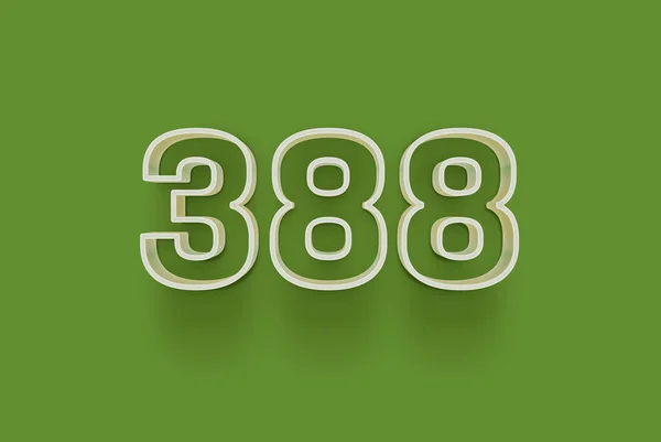 Number 388 Isolated Green Background Your Unique Selling Poster Promo — Stock Photo, Image